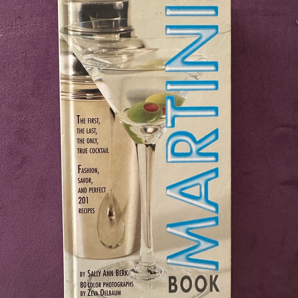 Martini Recipe Book with Silver Accents
